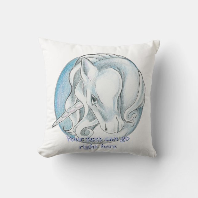 Anpassade Unicorn Pillow Kudde (Framsida)
