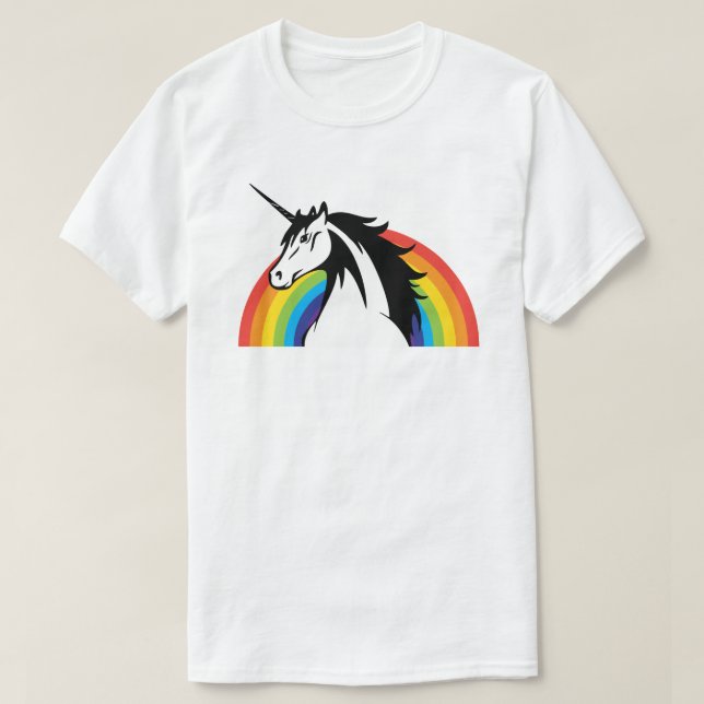 ANPASSADE UNICORN RAINBOW, LÄGG TILL DIN EGEN FRAS TRÖJA (Design framsida)