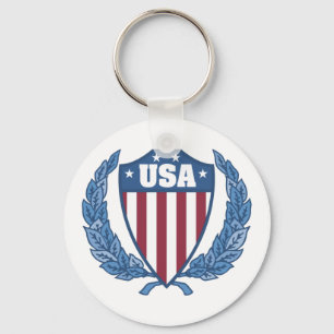 Anpassade USA Emblem Keychains Nyckelring