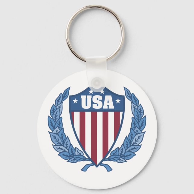 Anpassade USA Emblem Keychains Nyckelring (Framsida)