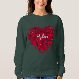 Anpassade Valentindagen Röd ros Heart T Shirt