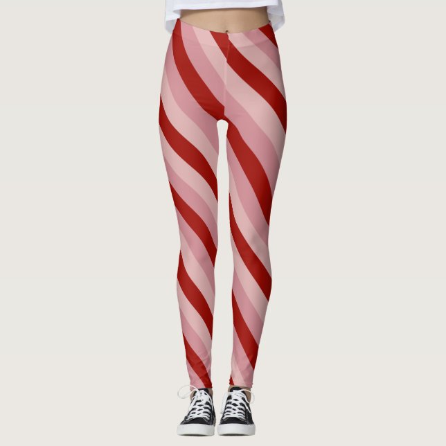 Anpassade Valentine Rand Leggings (Framsida)