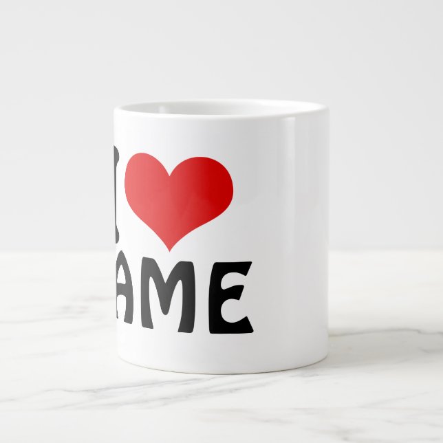 Anpassade Valentines day I kärlek Heart Anpassning Jumbo Mugg (Framsidan)