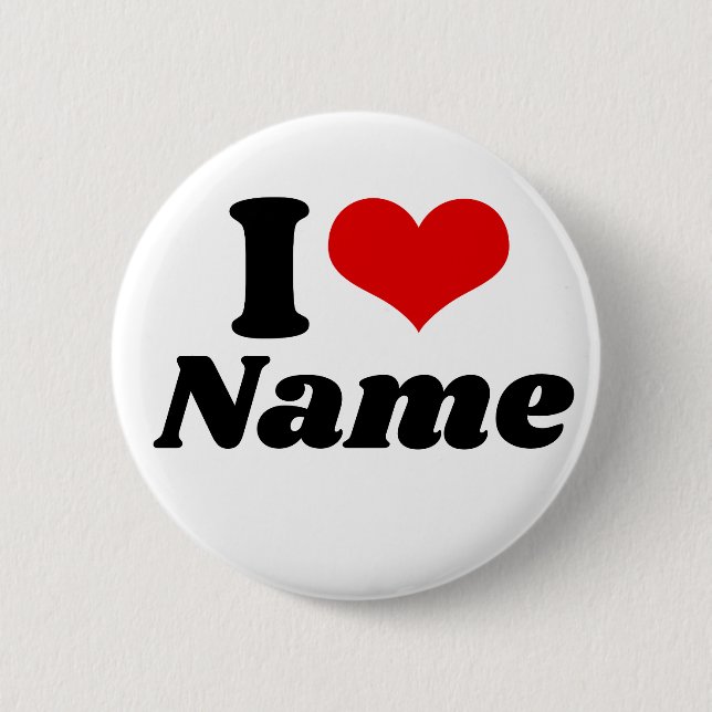 Anpassade Valentines day I kärlek Heart Anpassning Knapp (Framsida)