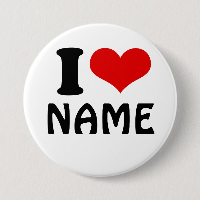 Anpassade Valentines day I kärlek Heart Anpassning Knapp (Framsida)