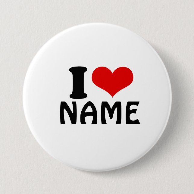 Anpassade Valentines day I kärlek Heart Anpassning Knapp (Framsida)