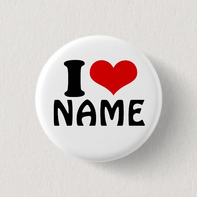 Anpassade Valentines day I kärlek Heart Anpassning Knapp (Framsida)