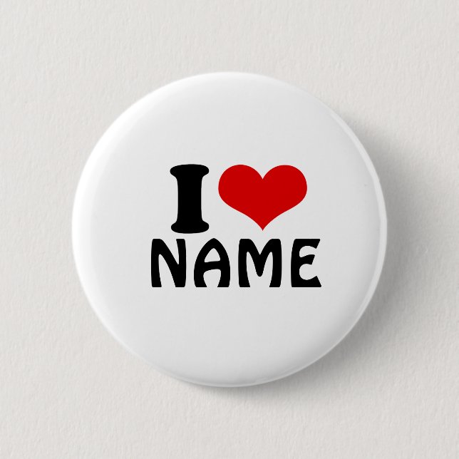 Anpassade Valentines day I kärlek Heart Anpassning Knapp (Framsida)