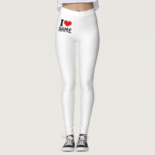 Anpassade Valentines day I kärlek Heart Anpassning Leggings