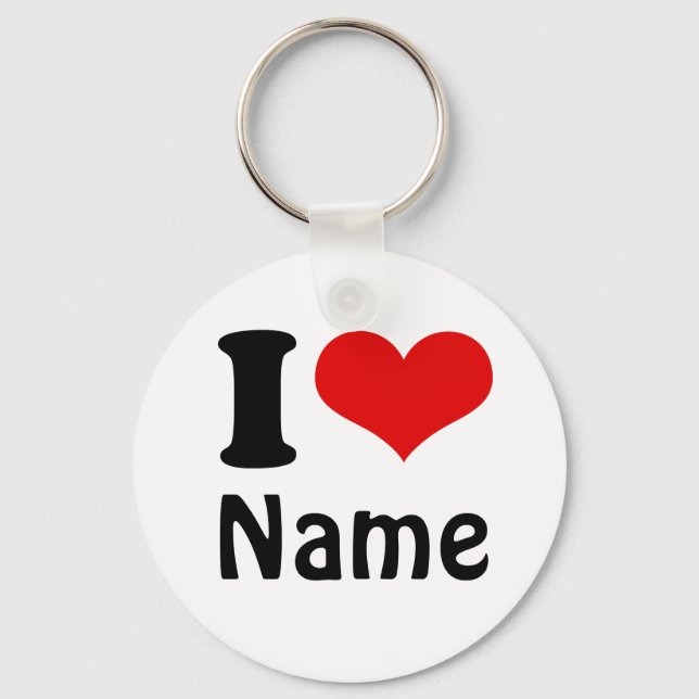 Anpassade Valentines day I kärlek Heart Anpassning Nyckelring (Framsida)