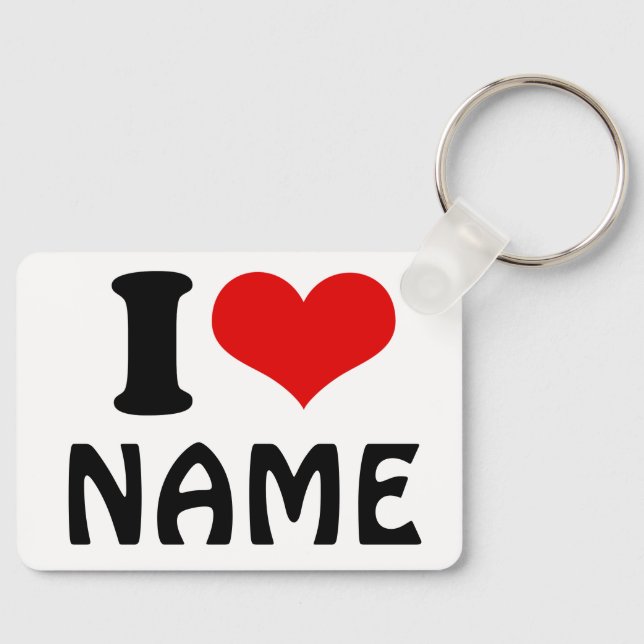 Anpassade Valentines day I kärlek Heart Anpassning Nyckelring (Framsida)