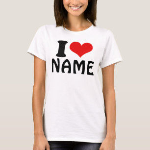 Anpassade Valentines day I kärlek Heart Anpassning T Shirt