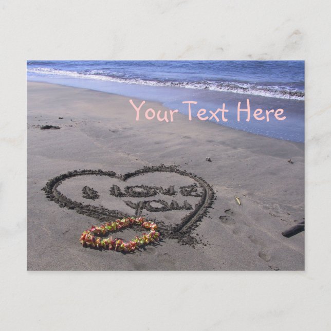 Anpassade Valentines Helg Vykort (Framsida)