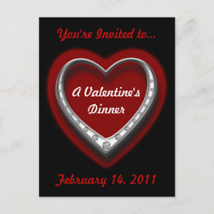 Anpassade Valentines - vykort Inbjudan