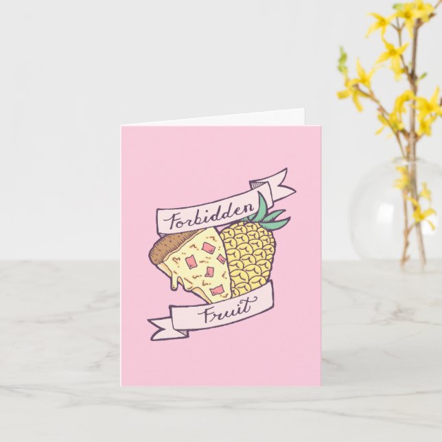 ANPASSADE: Valentineser av förbjudna ananas Kort (Gul blomma)