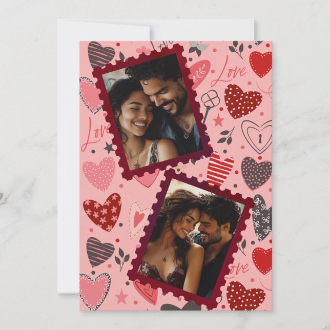 Anpassade Valentinkort - romsk fras Julkort (Framsida)