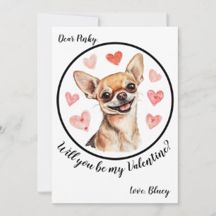 Anpassade Valentinkortet Chihuahua Julkort