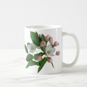 Anpassade Valerie namn monogram rosa blommigt C Kaffemugg