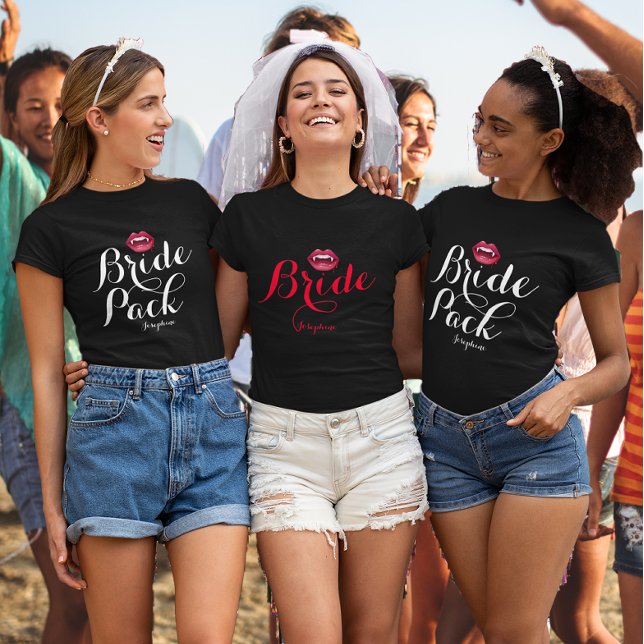 Anpassade Vampire Bride Bachelorette Hen Party T Shirt (Skapare uppladdad)