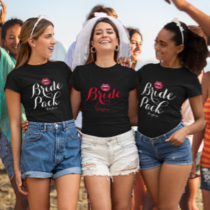 Anpassade Vampre Bride Pack Bachelorette Party T Shirt