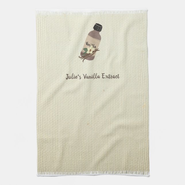 Anpassade Vanilla Extract Maker Kökshandduk (Vertikal)