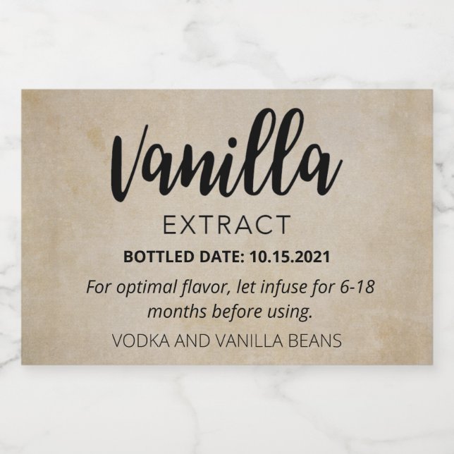 Anpassade Vanilla Extraktionsetikett VE001_04RT (Enkel etikett)