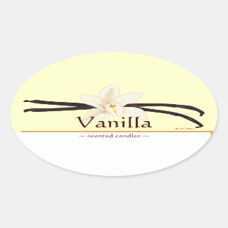 Anpassade Vanilla Oval Sticker Ovalt Klistermärke
