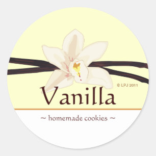 Anpassade Vanilla Stickers Runt Klistermärke