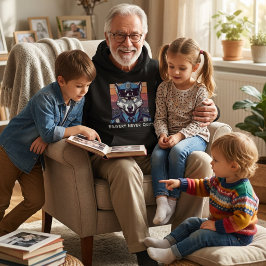 Anpassade vargpresenter för poliser pappa farfar hoodie