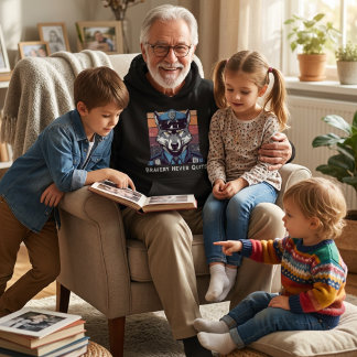 Anpassade vargpresenter för poliser pappa farfar hoodie