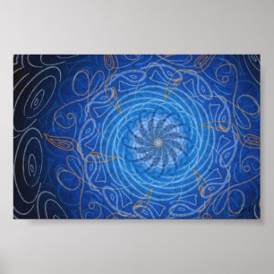Anpassade Vatten (Psykedelisk spirograf) Poster