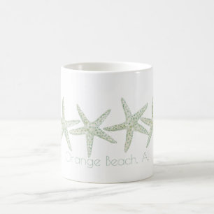 Anpassade Vattenfärg Starfish Trio Kaffemugg
