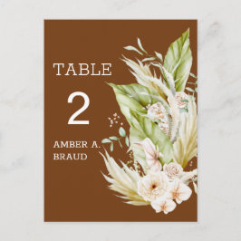 Anpassade Vattenfärgsfärgspampas Poster Vykort