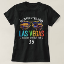 Anpassade Vegas Birthday Group Resa Shirt
