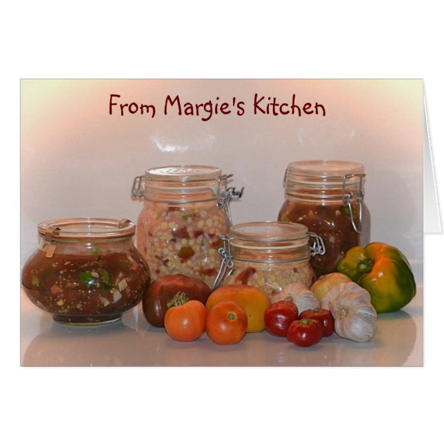 Anpassade Veggie-receptkort Hälsningskort (Framsidan Horizontal)