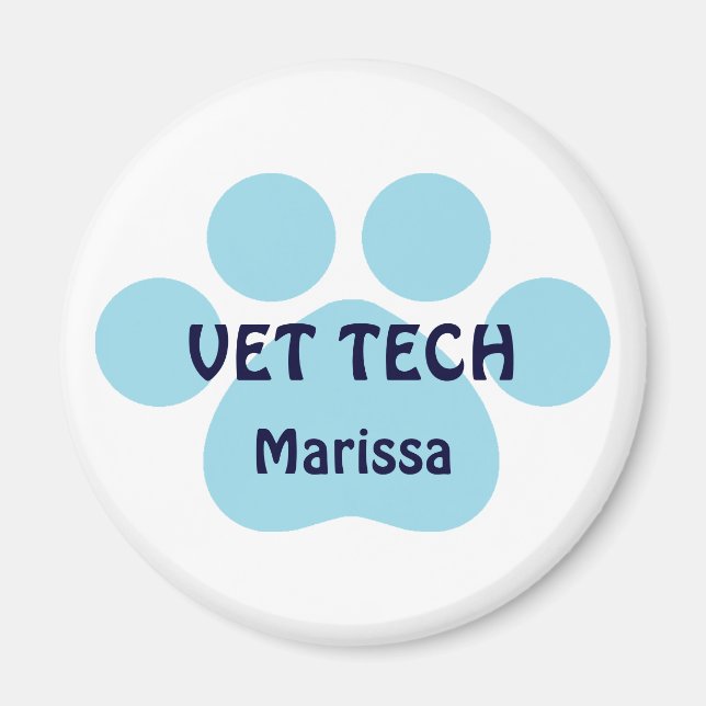 Anpassade Vet Tech Magnet (Framsidan)