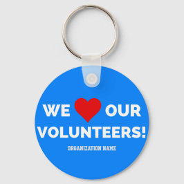 Anpassade Vi Kärlek våra volontärer Nyckelring