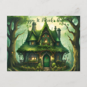 Anpassade Victorian St Patrick's Day Cottage Vykort