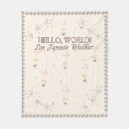 Anpassade vid hornhinnor i en rosa kredle fleecefilt