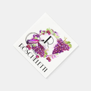 Anpassade Vin Cocktail Napkins Pappersservett