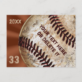 Anpassade Vintage Baseball Postkort Inbjudningar