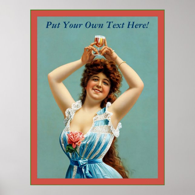 Anpassade Vintage Beer Advertising Poster (Framsidan)