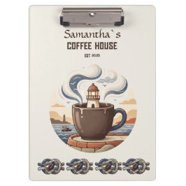 Anpassade Vintage Coastal Cafe Merch