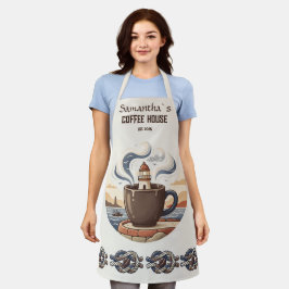 Anpassade Vintage Coastal Cafe Merch