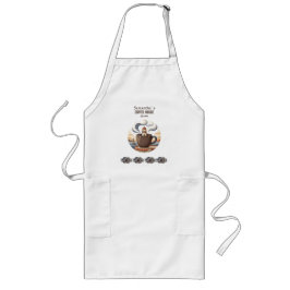 Anpassade Vintage Coastal Cafe Merch Långt Förkläde