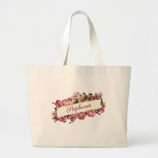 Anpassade Vintage Cute Girly Blommigt Bridesmaid Jumbo Tygkasse