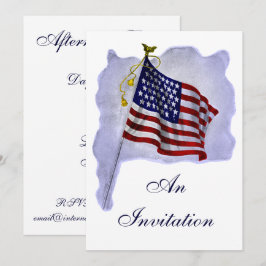 Anpassade vintage-festinvitationer med amerikansk  inbjudningar