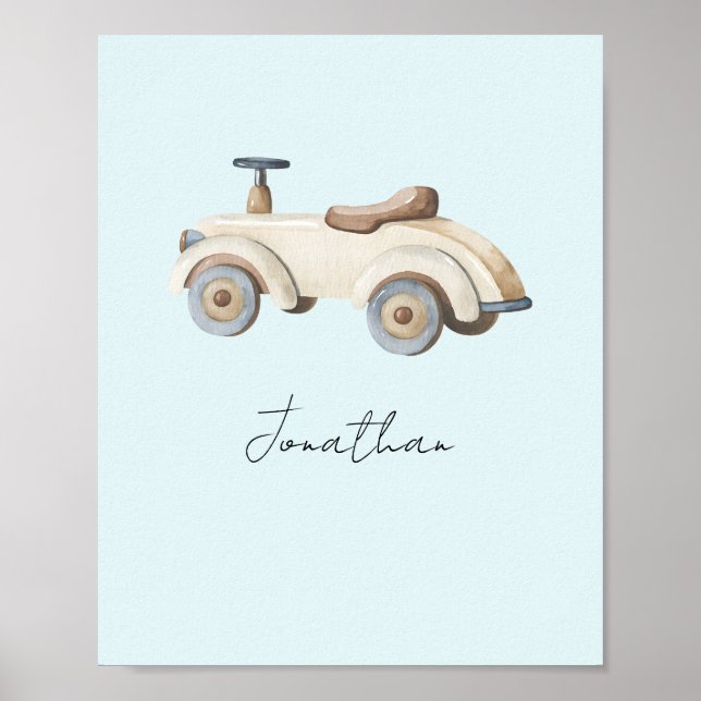 Anpassade Vintage Leksak bil Poster (Framsidan)