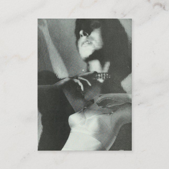 Anpassade Vintage Lingerie Photo Visitkort (Framsida)