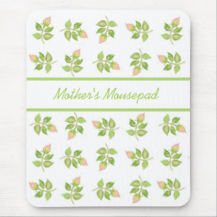 Anpassade Vintage Rosa Rosenknopp Mousepad Musmatta